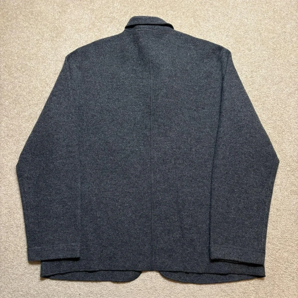 Buck Mason Felted Chore Coat Blazer Mens 2XL Gray Wool Knit Unstructured Jacket